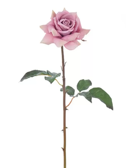 New Natural Touch Rose Dutchess Open 20 In. Deep Lavender Silk Roses